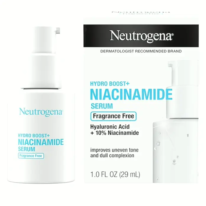 Neutrogena Face Serum containing Hyaluronic Acid + Niacinamide, Scent-Free, 1 oz