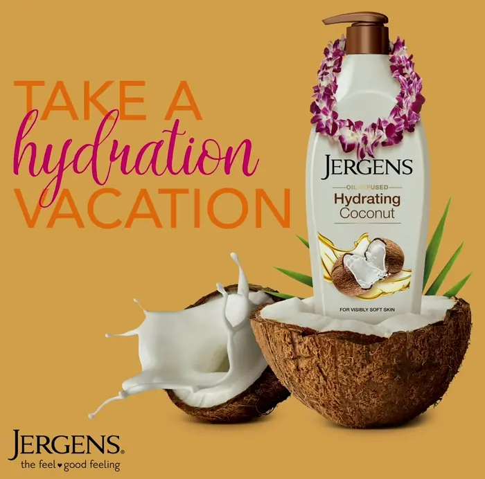 Jergens Tropical Body Moisturizer, 16.8 Oz Pack of 3