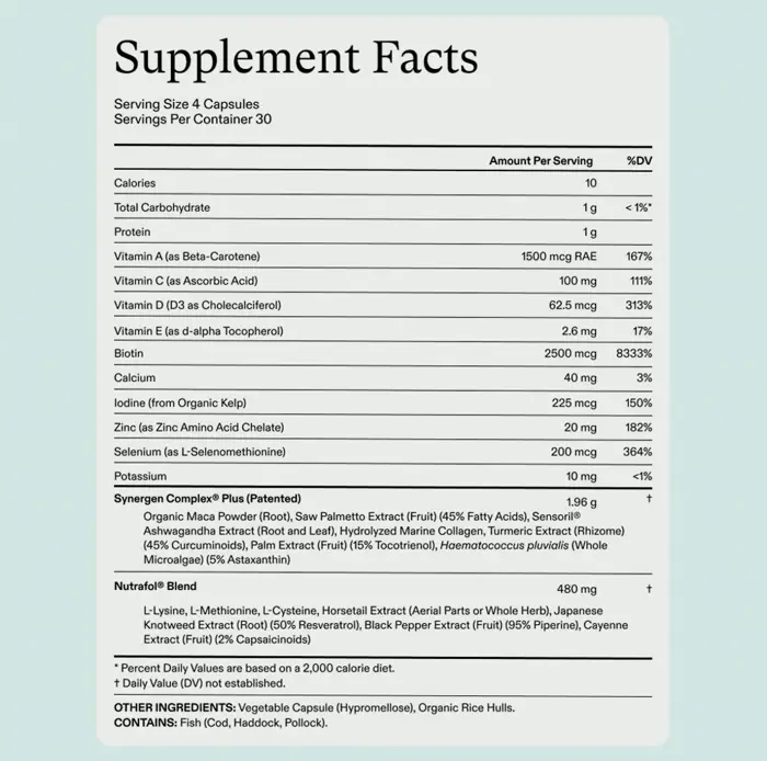 Nutra Women's Hair Vitamins for