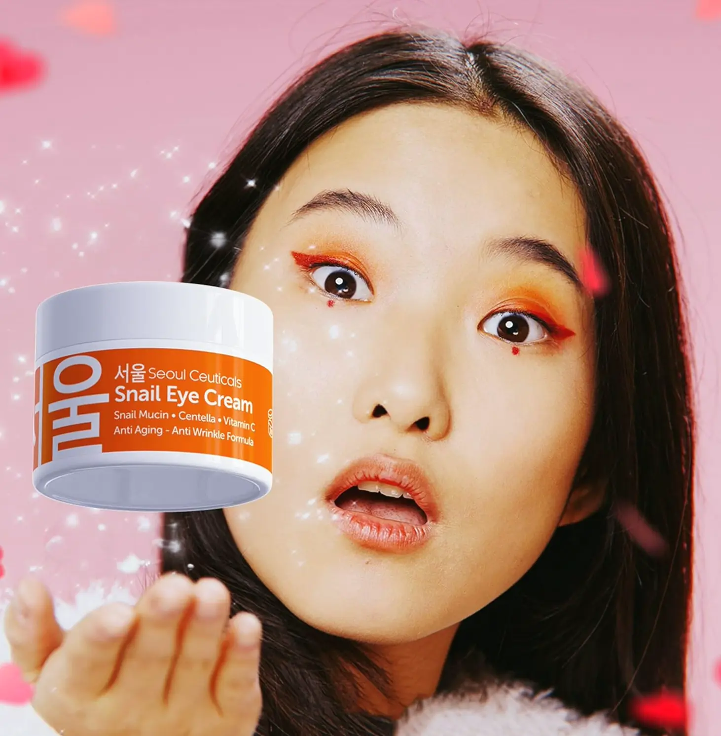 SeoulCeuticals Korean Snail Under Eye Cream - 97.5% Snail Mucin Formula 0.5 oz