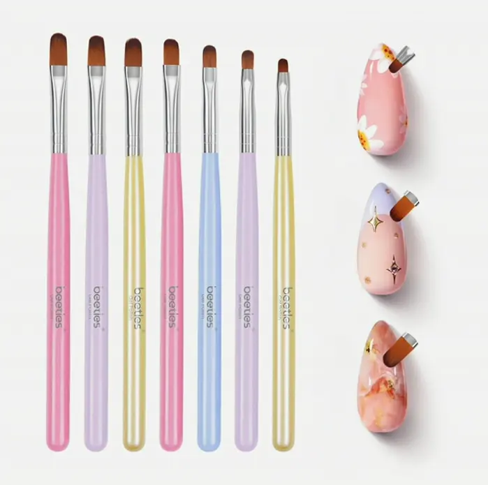 Beetle Gel Nail Brush - 7Pcs Nail Brush Kit