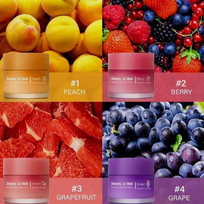 Sleep Lip Mask, Hydrate & Soften 2PCS Fruit