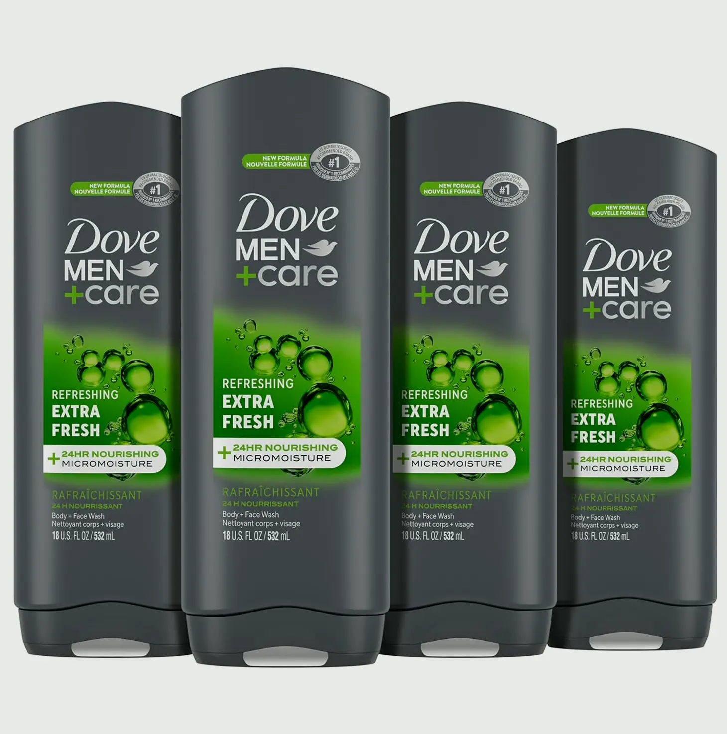 Dove Men Care Shower Gel Extra Fresh Pack of 4 18oz