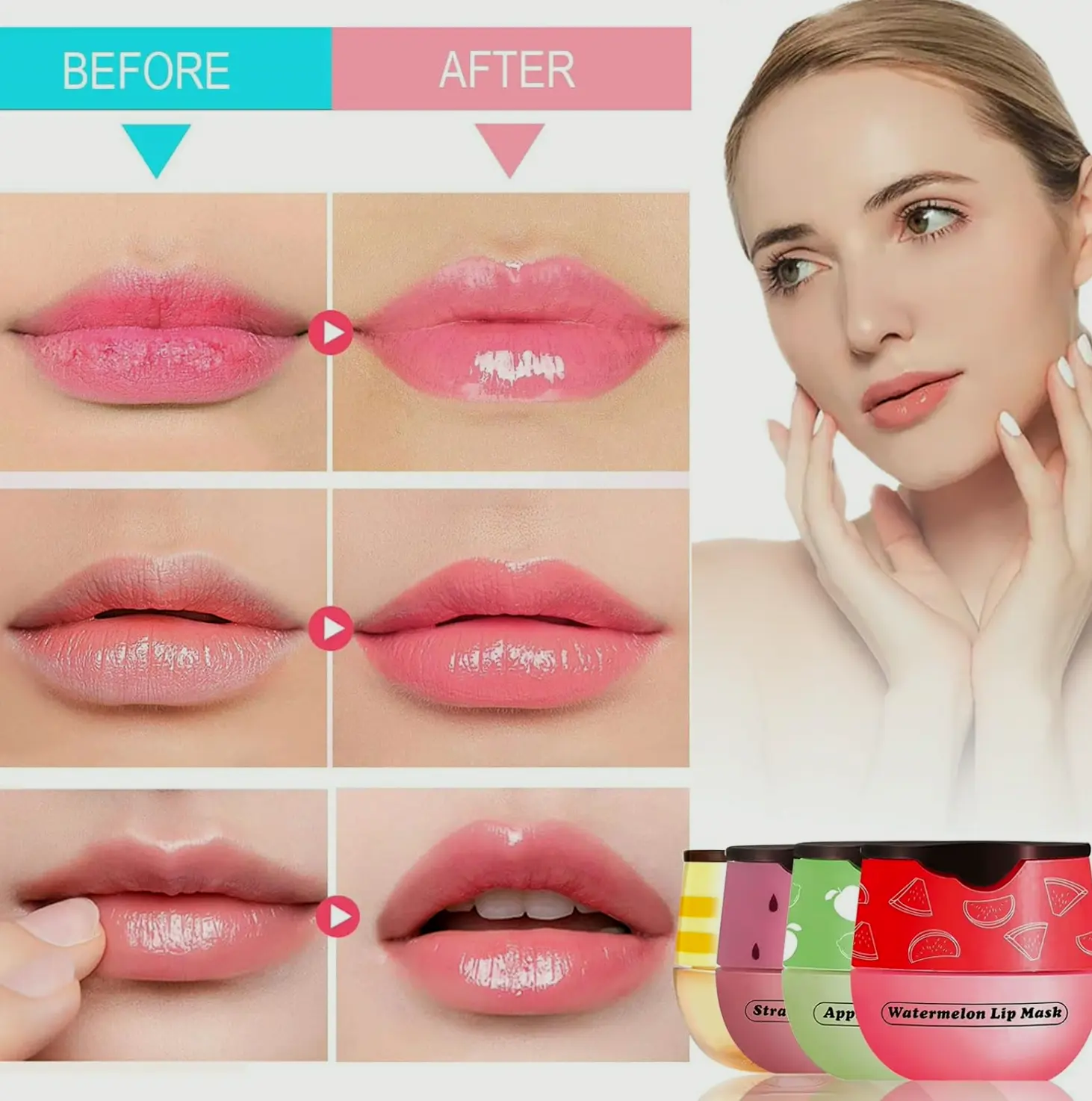 Honey Mouth Moisturizer Pot, 4 Pcs Assorted Varieties