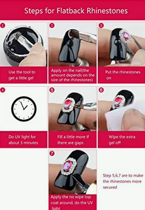 Nail Art Gemstone Glue Stick LED Cured