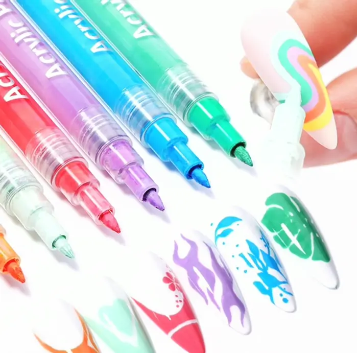 1PC Three-Dimensional Nail Marker, 16 Colors, Fast Dry