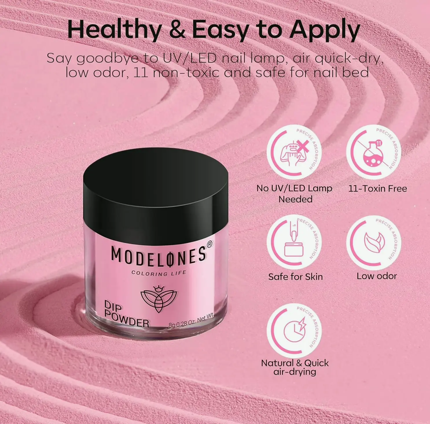 Model One's 32 Pcs Dipping Powder Nail Set Liquid Coat Activator