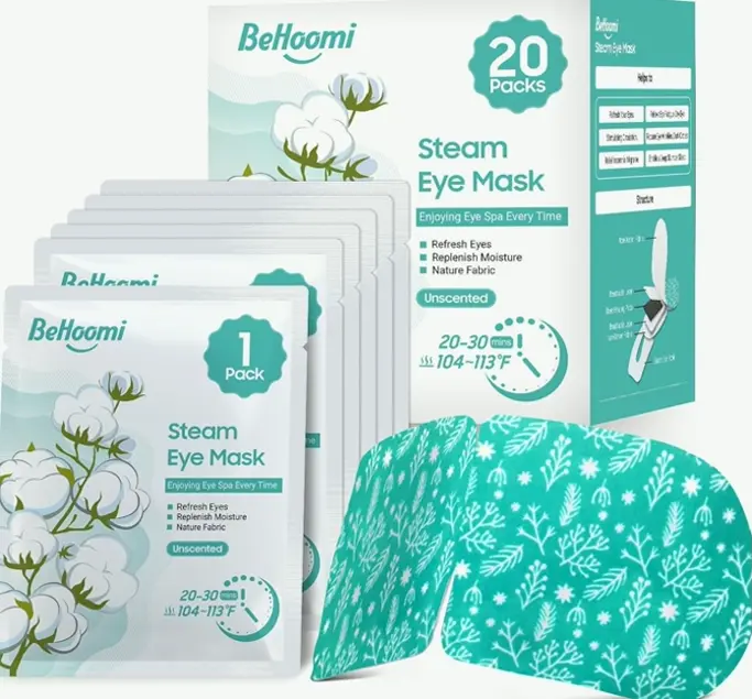 20-Pack Steam Heated Eye Masks, Self Warming, Unscented