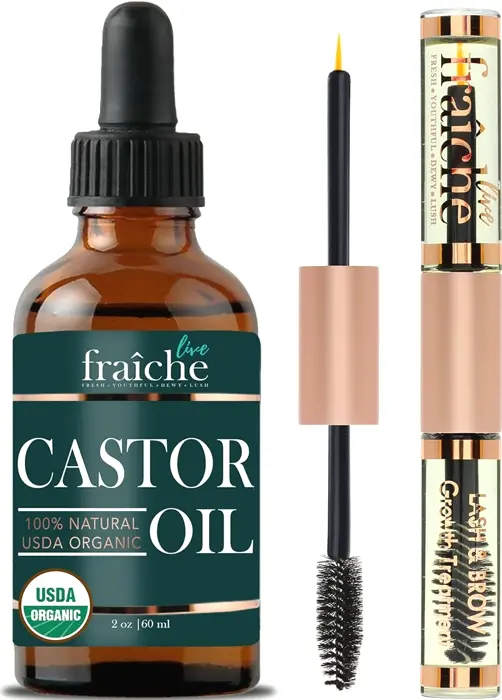 Natural Oil with Brush (2oz) for Lashes