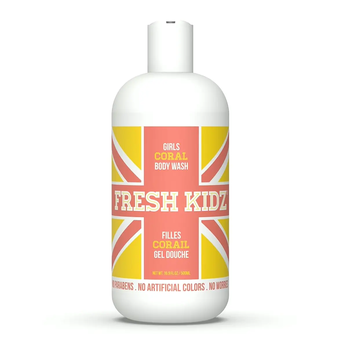 Pure Kidz Shower Wash for Children & Teens - Gentle Cleanser - Girls "Coral", 16.9 Fl.Oz