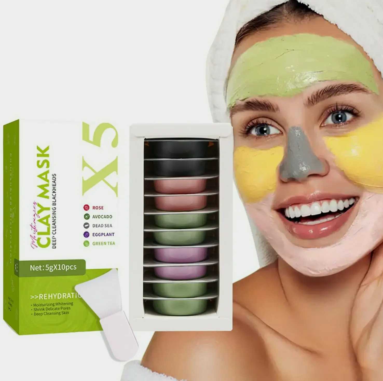 Ten Pods Clay Facial Mask Kit