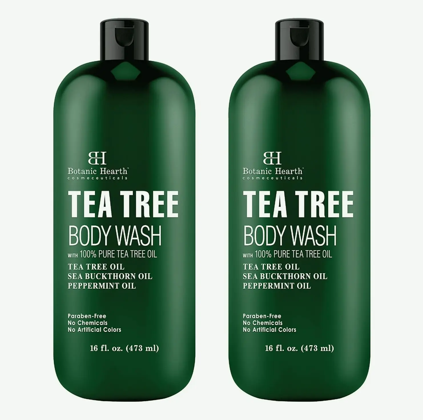 Botanic Body Wash with Tea Tree, Soothes Irritation, 2-Pack