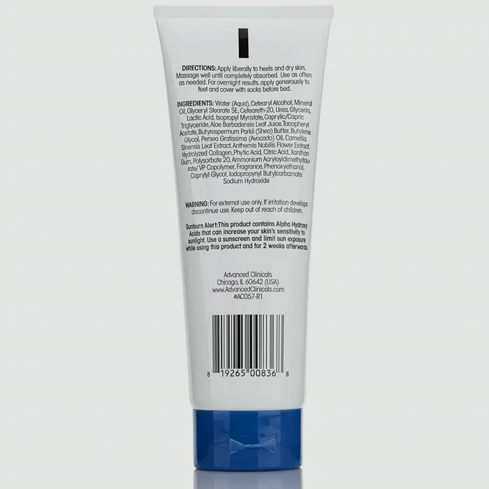 Advanced Clinics Heel Lotion for Damaged Skin, Shea Butter, 8oz