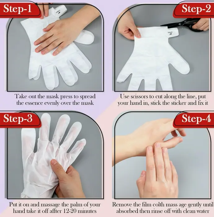 Twenty-Four Pieces Hand and Sole Spa Masks for Girls, Rose-scented and Lavender-scented