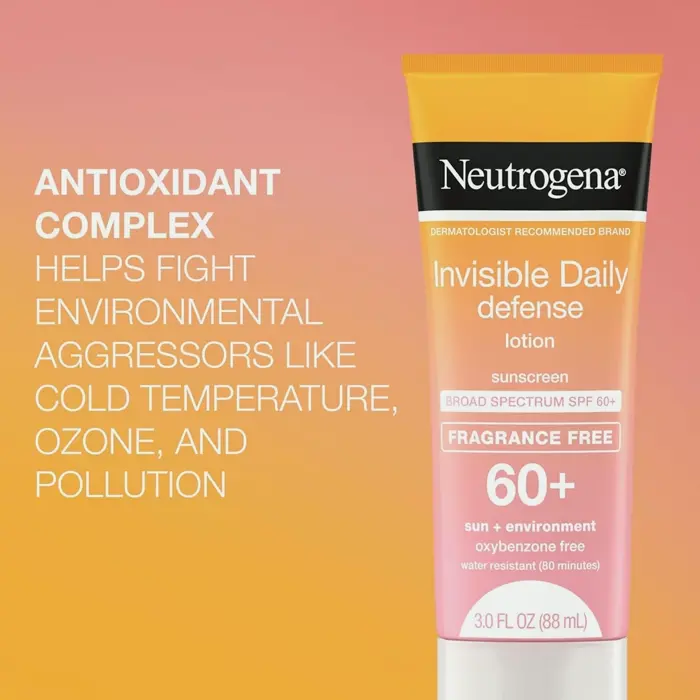 Neutrogena Invisible Sunscreen SPF 60+ Lotion, Without Oxybenzone