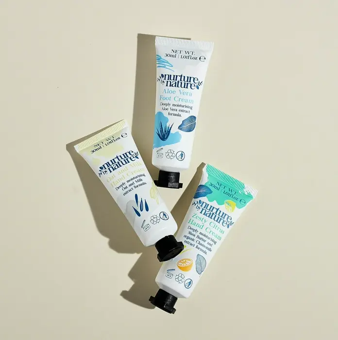 Nurture by Nature Hand & Foot Lotion Bundle: Giftable, Hydrating, Portable Size