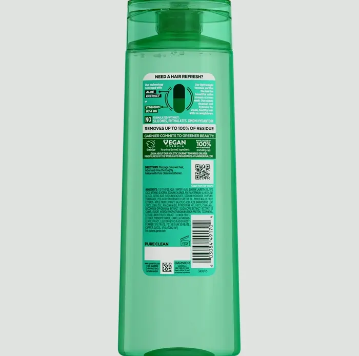 Garnier Fructis Shampoo, Silicone-Free, 12.5 oz