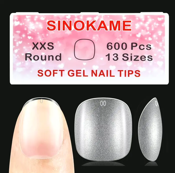 600Pcs Extra Small Oval Gel Tips