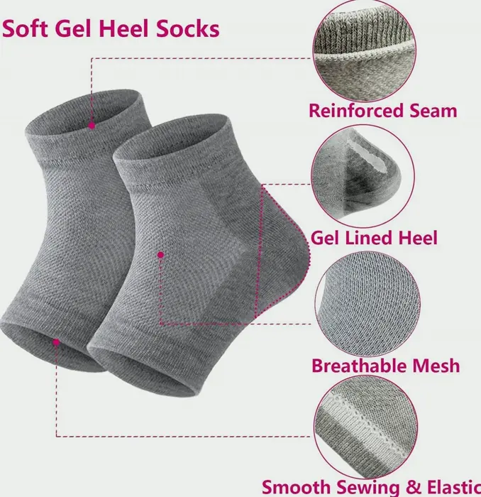 Moisturizing Gel Foot Sleeves, Open Toe Socks