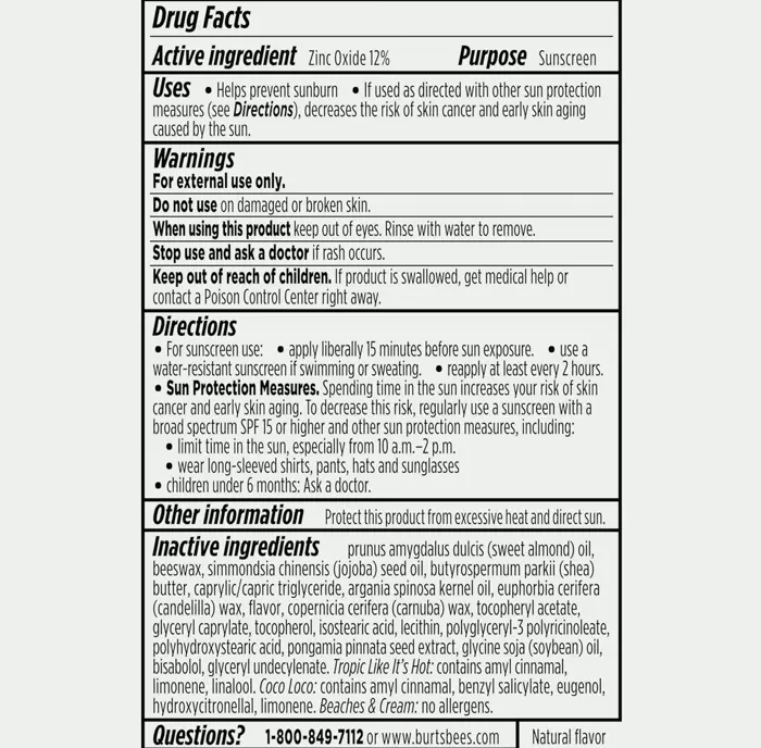 Burt's Sun Care Lip Treatment, 3 Tubes