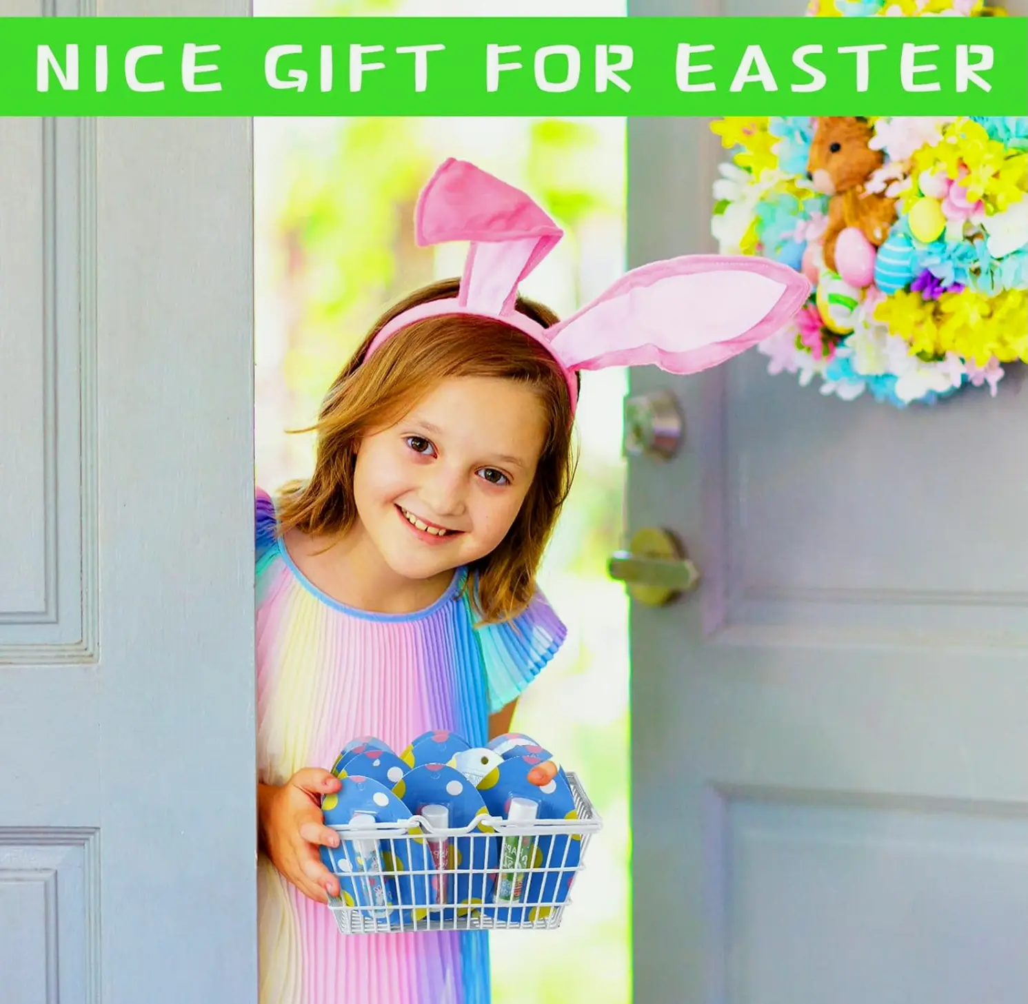 Twenty-Four Pcs Easter Lip Balm Bulk Rabbit Gift Bag Stuffers