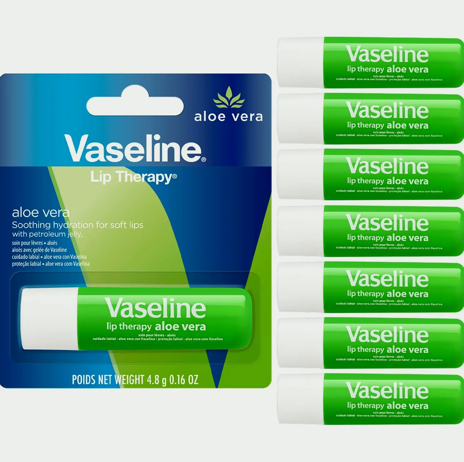 Vaseline's Aloe Vera Lip Heal Stick - 0.16 Oz Each