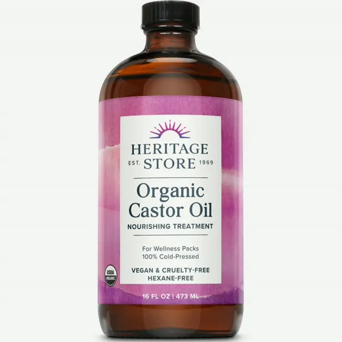 Natural Castor Oil - Glass, Hydration for Hair, Skin & Lashes | 16oz