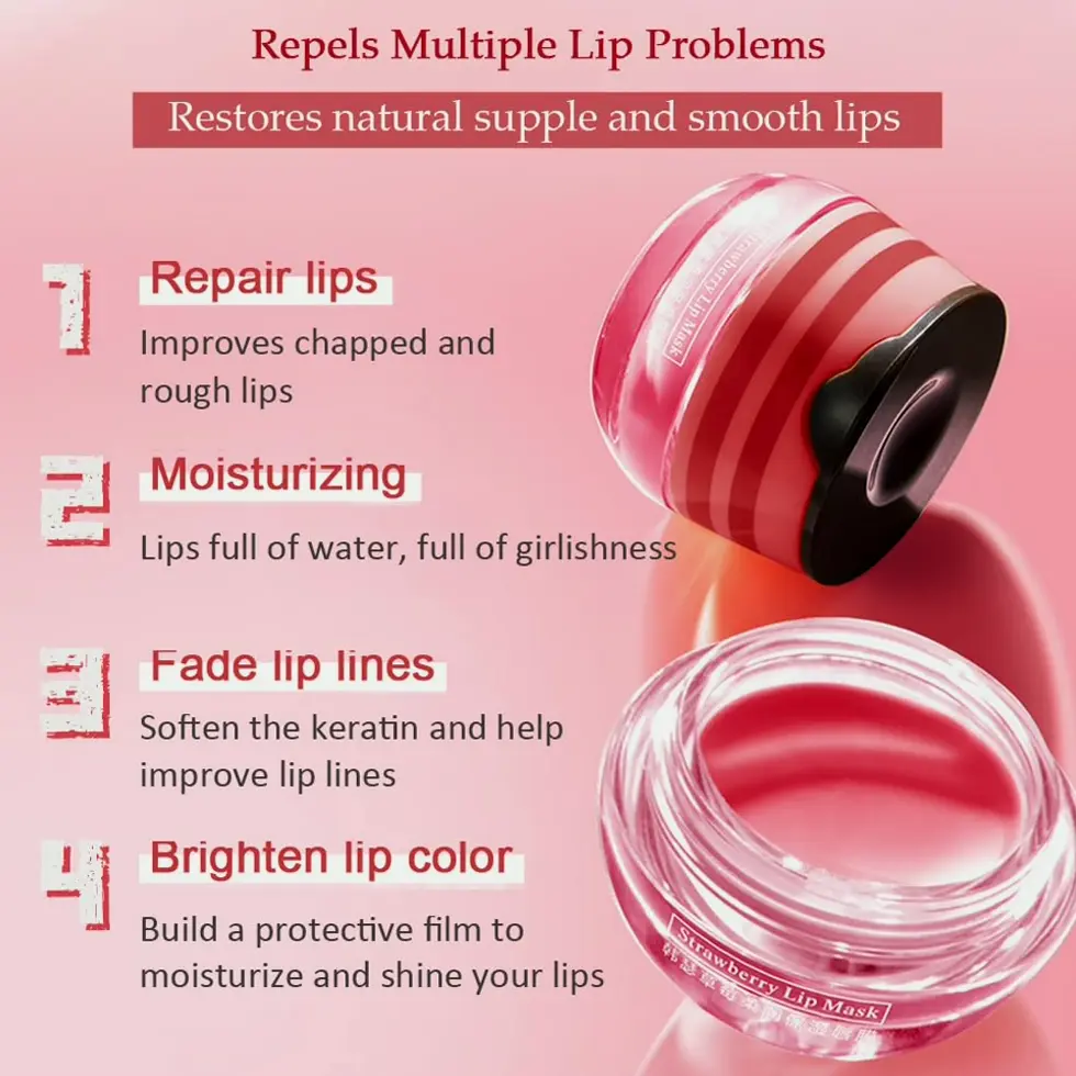 Berry Lip Mask, Honey Hydrating Lip Care