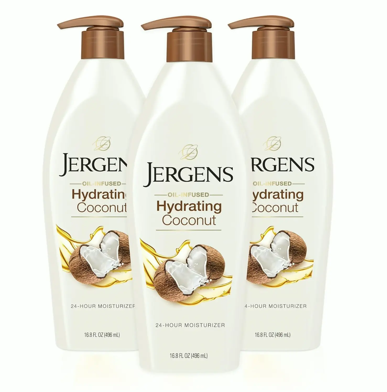 Jergens Tropical Body Moisturizer, 16.8 Oz Pack of 3