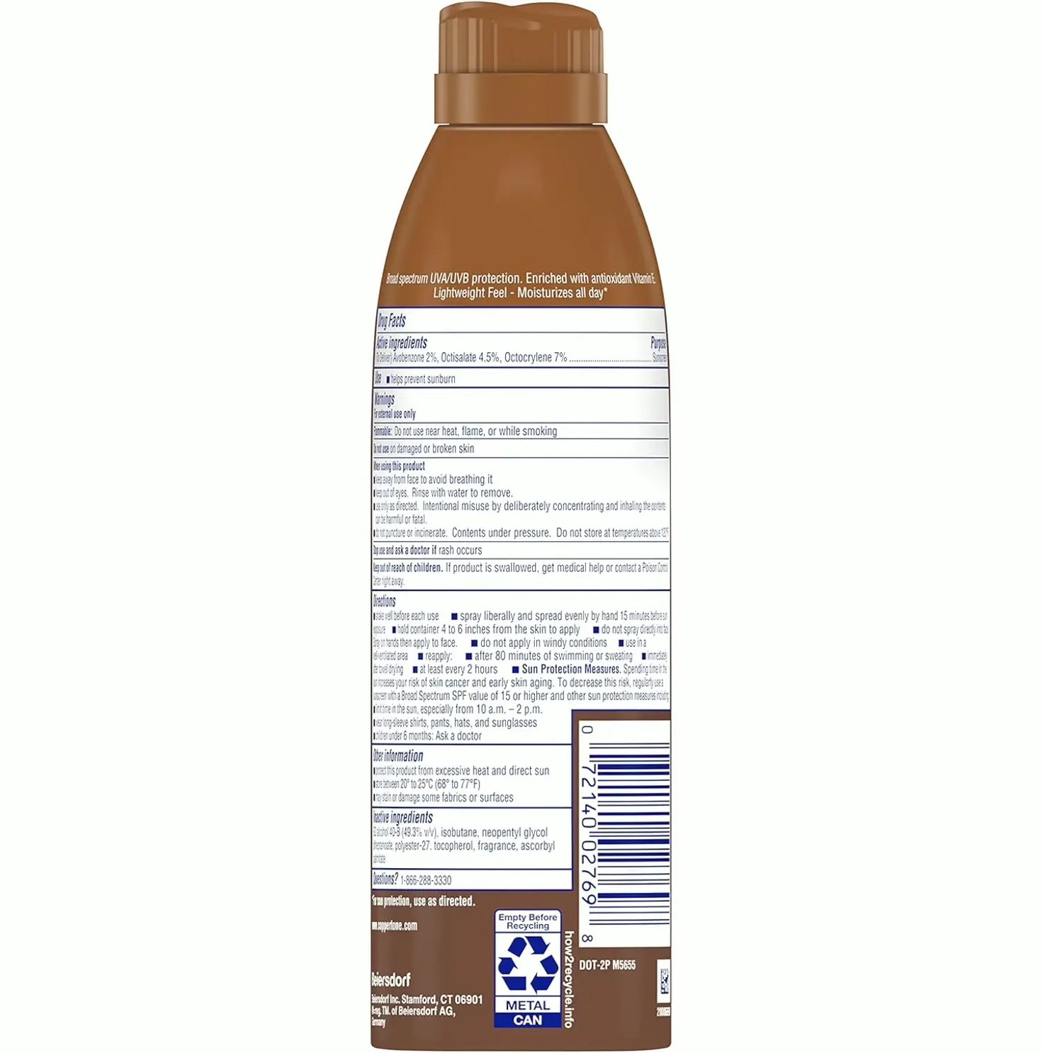 Coppertone Mist SPF 15, Water-Resistant, 5.5oz, Pack of 3