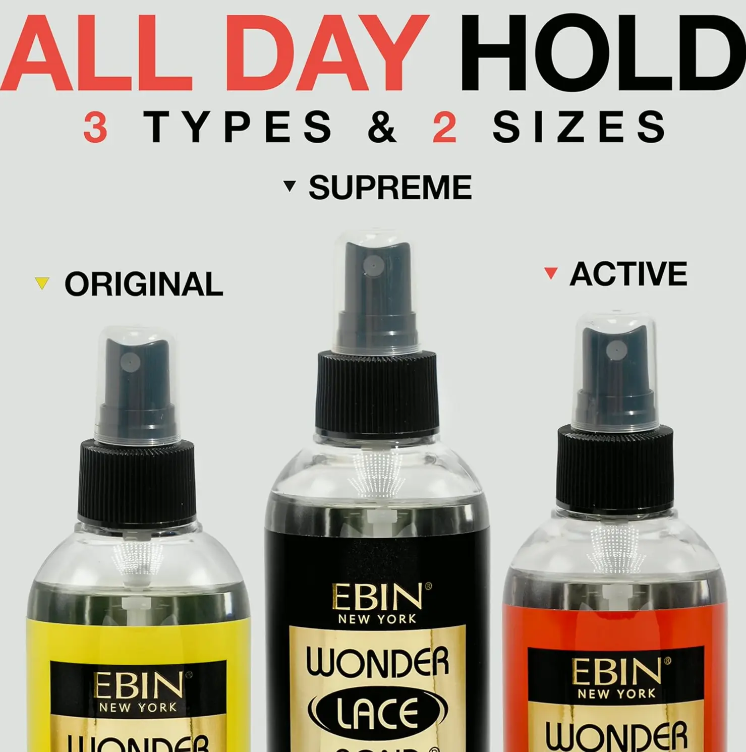 Ebin NY Wonder Lace Glue Spray 3.39oz/100ml - Strong Grip