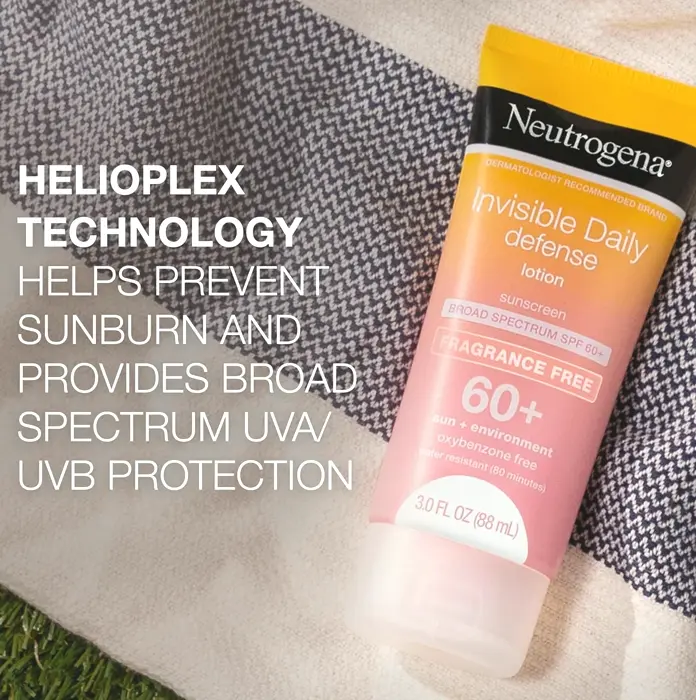Neutrogena Invisible Sunscreen SPF 60+ Lotion, Without Oxybenzone