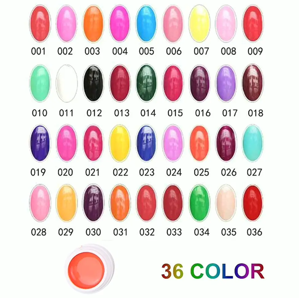 36 Shades UV Polish Set Including Brush