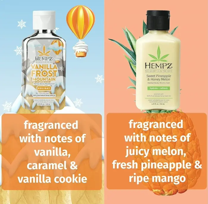 Hempz Sugar High & Vanilla Frost Mini Cream Set