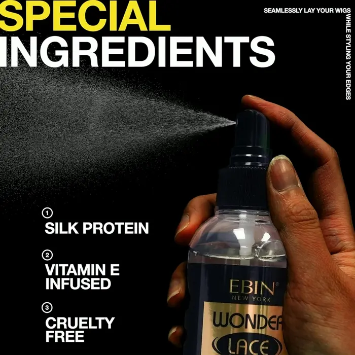 Ebin NY Wonder Lace Glue Spray 3.39oz/100ml - Strong Grip