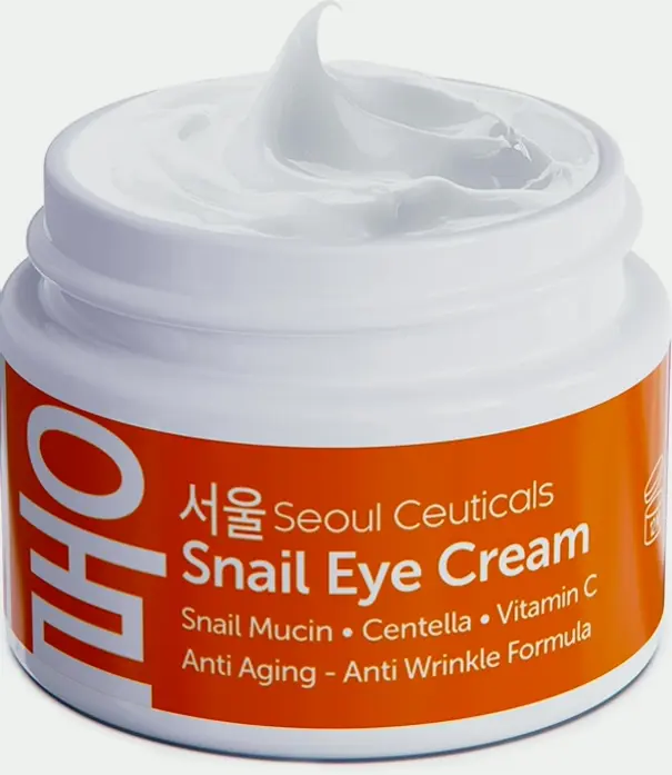 SeoulCeuticals Korean Snail Under Eye Cream - 97.5% Snail Mucin Formula 0.5 oz