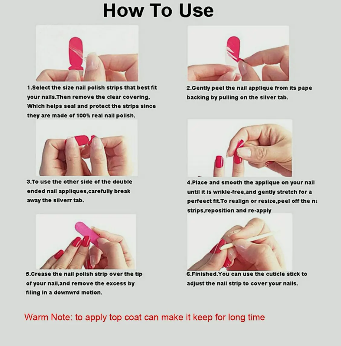 Wokoto 7 Sheets Sticky Nail Art Polish Stickers Shiny Gradient