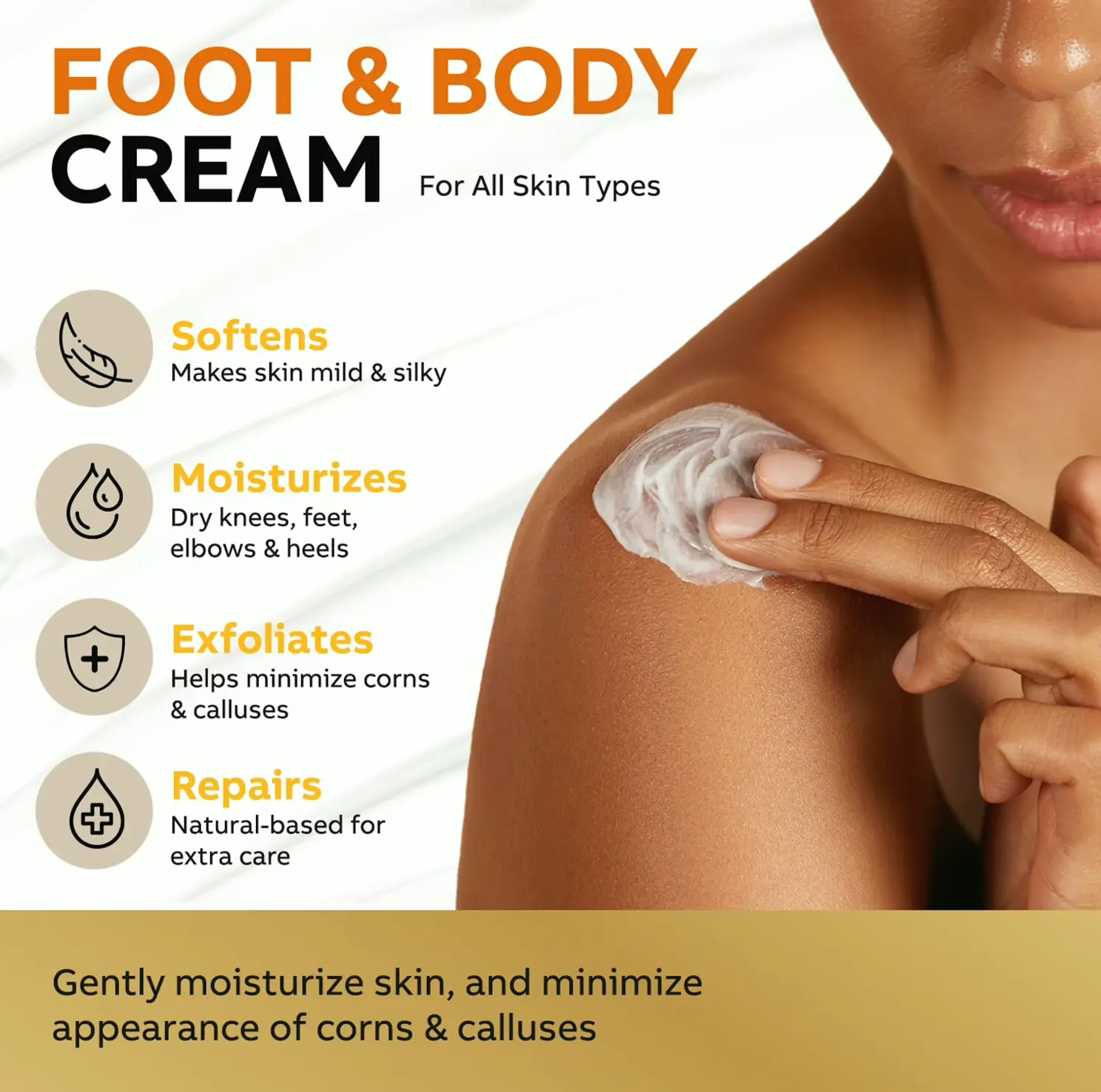 Urea Heel Moisturizer 40% for Cracked Skin, 5.3 OZ