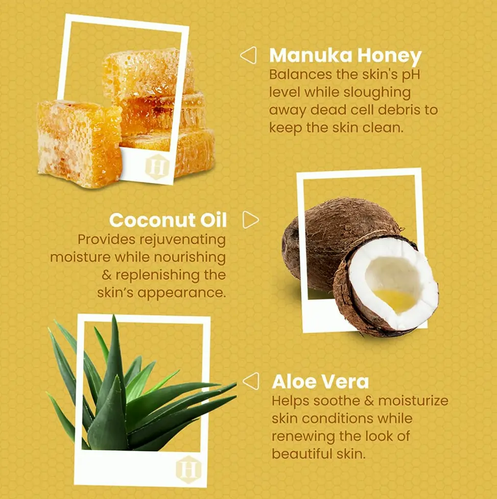 Face and Body Wash with Manuka Extract - Hydrating Cleanser for Dry Skin (4oz)