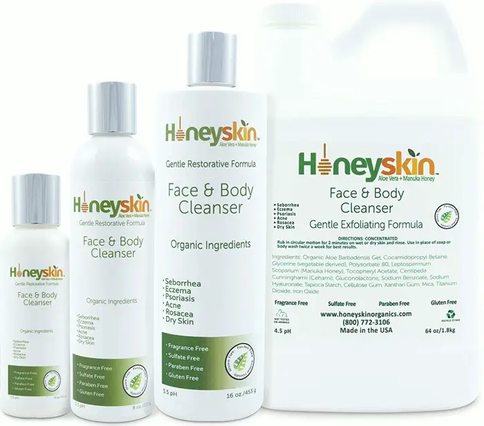 Face and Body Wash with Manuka Extract - Hydrating Cleanser for Dry Skin (4oz)