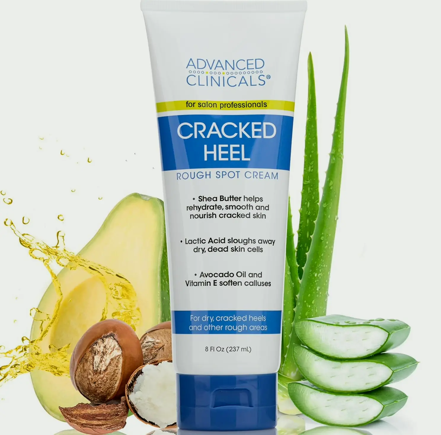 Advanced Clinics Heel Lotion for Damaged Skin, Shea Butter, 8oz