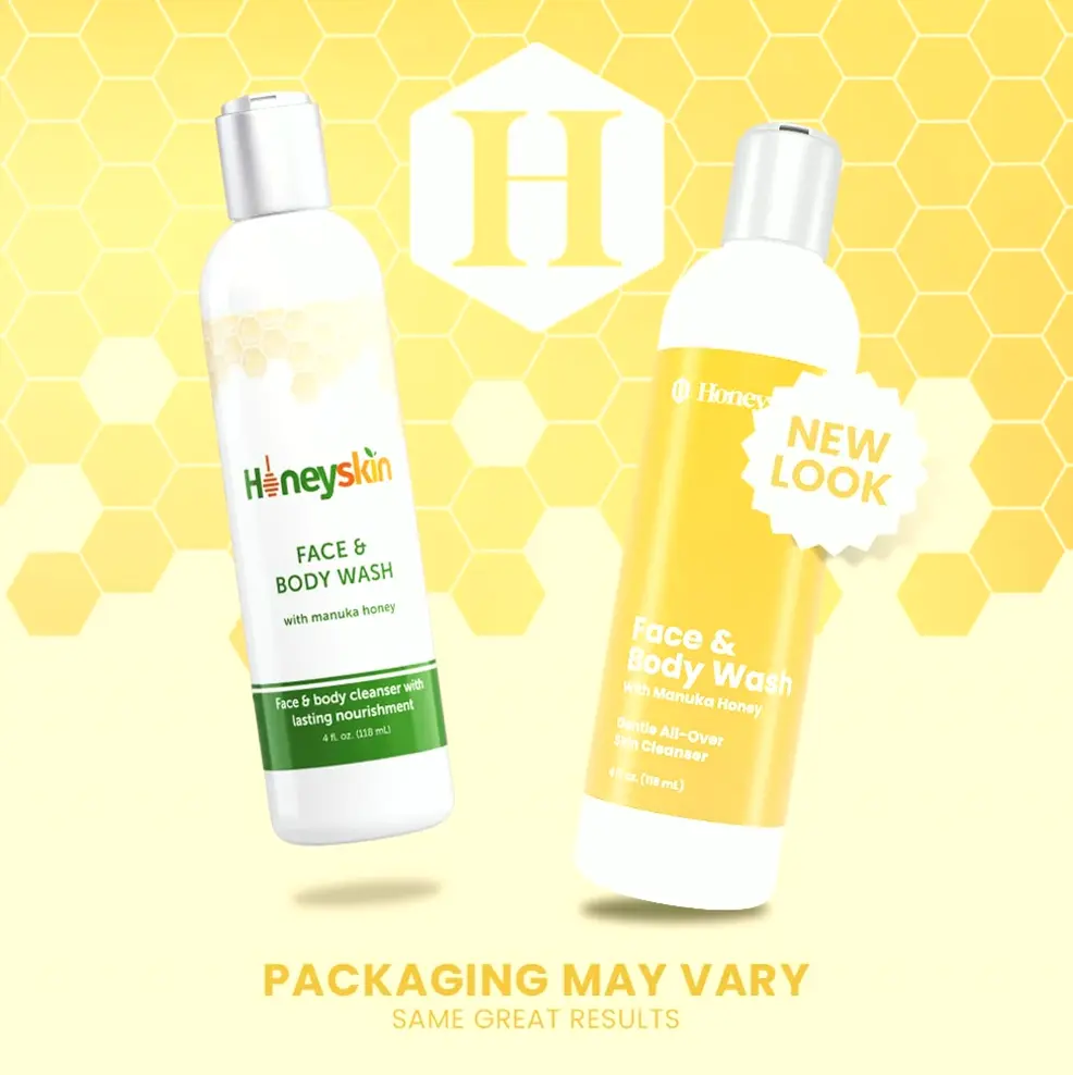 Face and Body Wash with Manuka Extract - Hydrating Cleanser for Dry Skin (4oz)