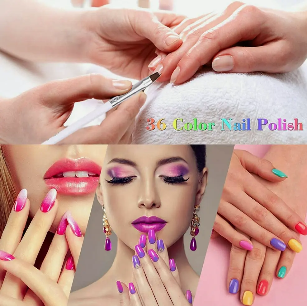 36 Shades UV Polish Set Including Brush