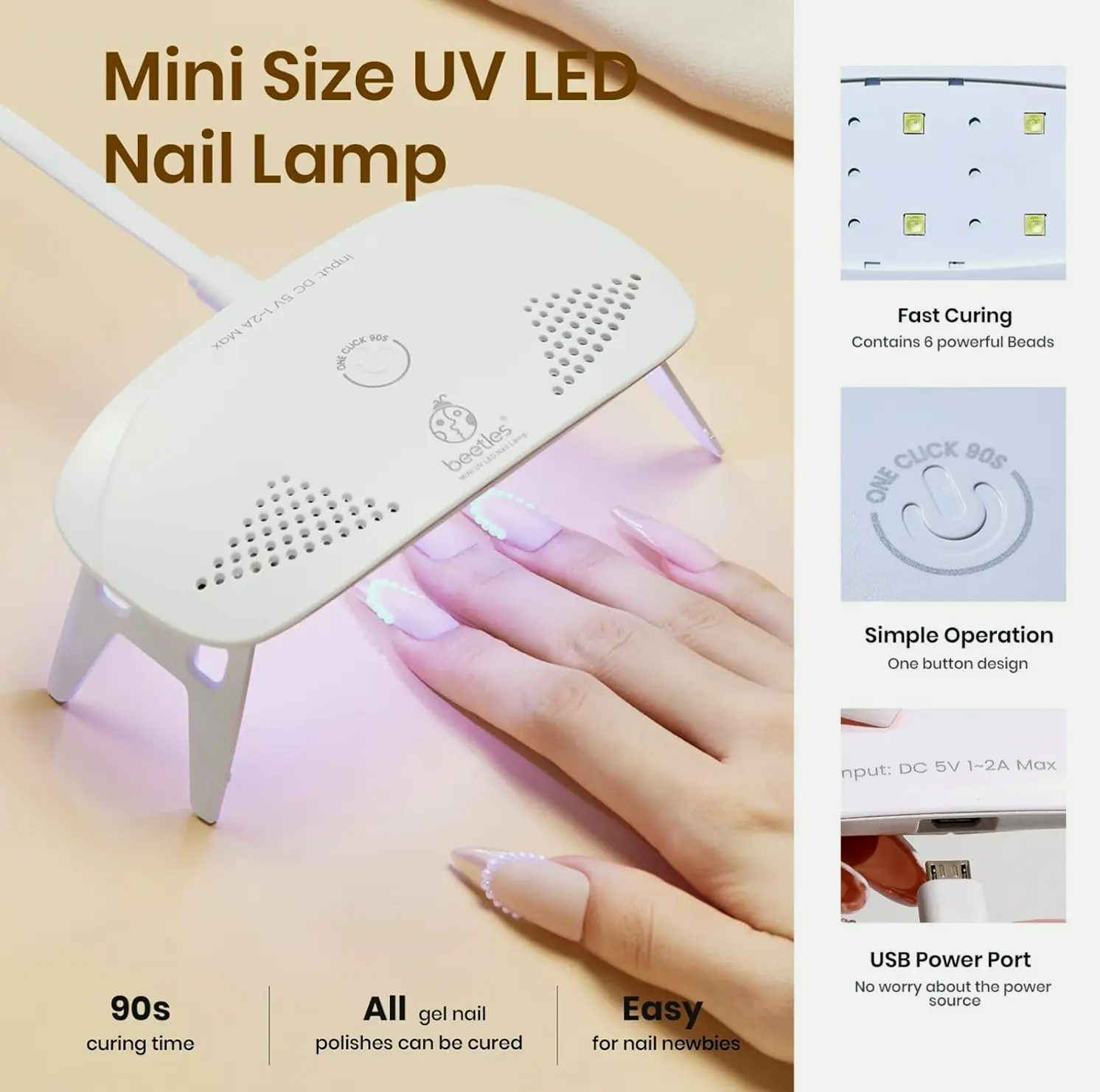 Nude Gel Lamp with Light