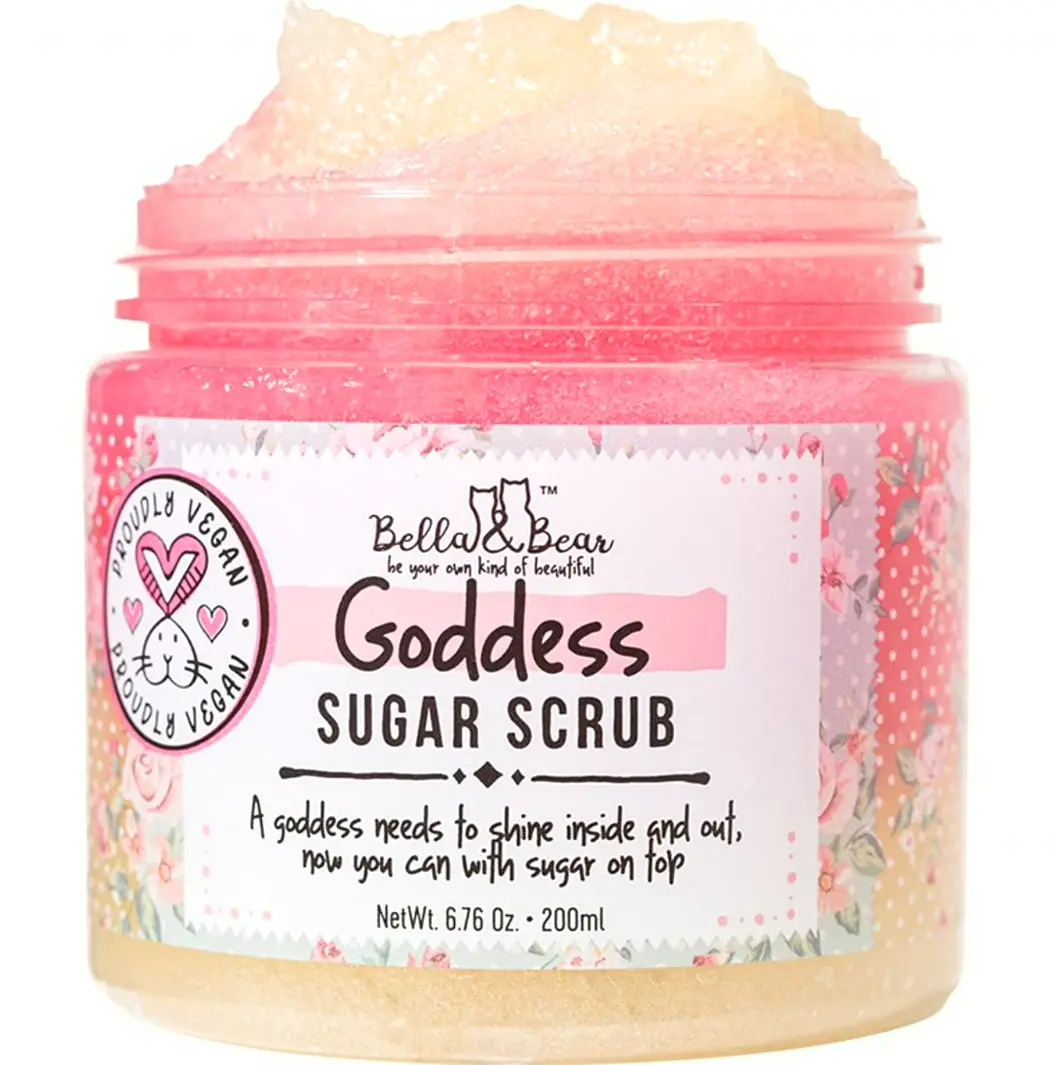 Bella and Bear Goddess Sugar Scrub, Cruelty-Free, Skin Smoother, 6.7oz