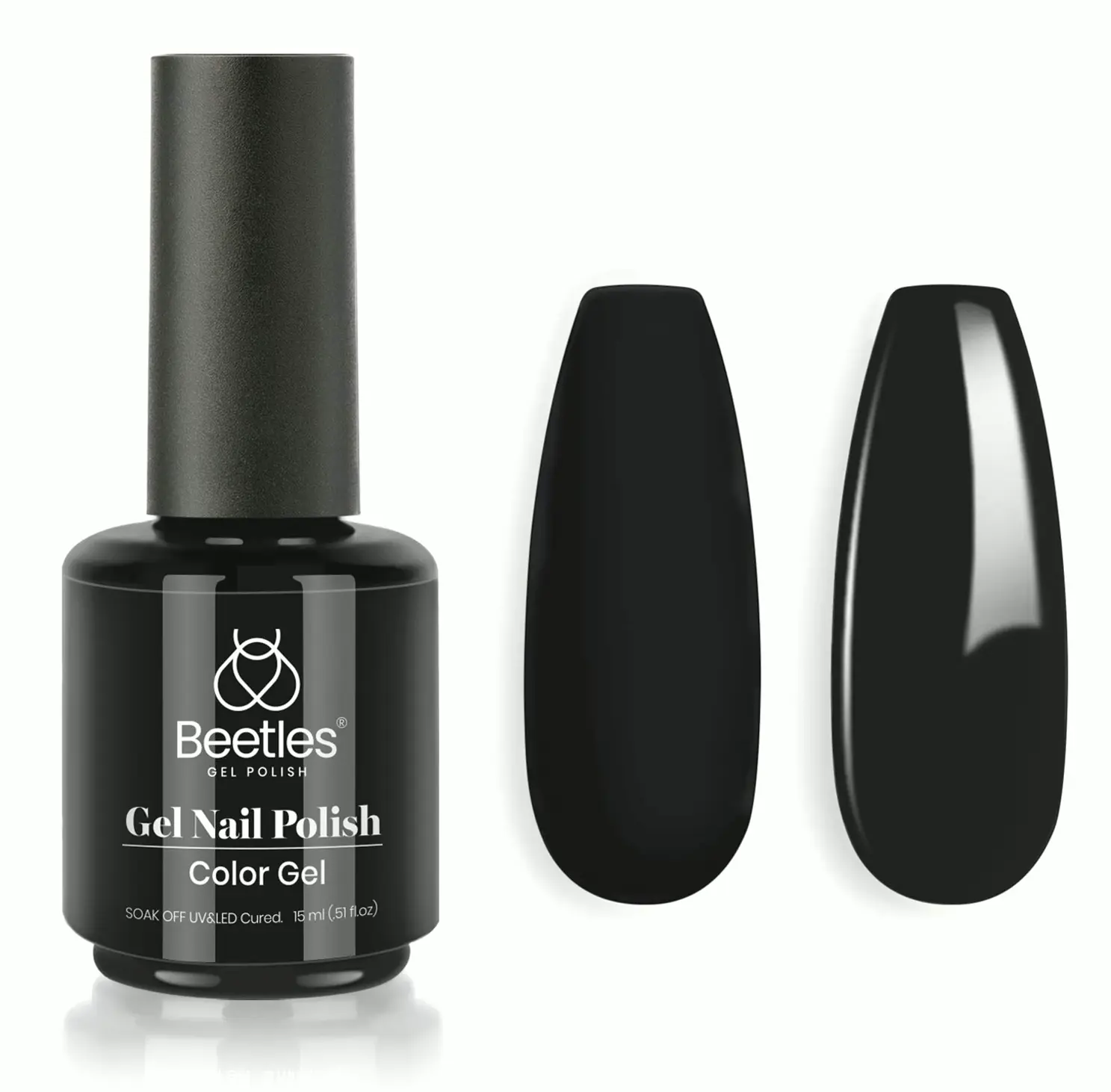 Beetles Gel Nail Polish - Audrey Black 1 pcs