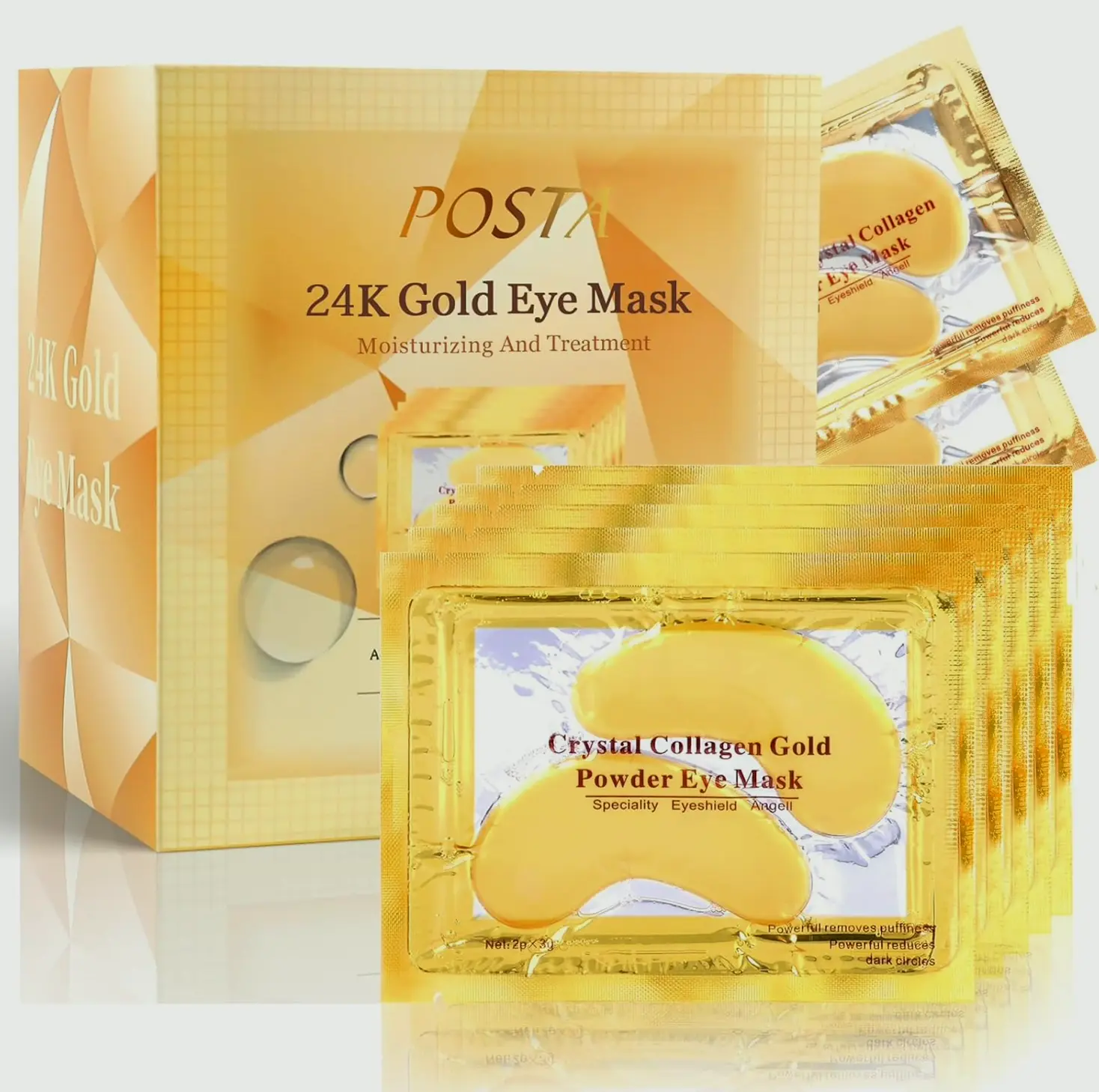 POSTA 24-Karat Gold-infused Eye Mask Care, 50 Pairs