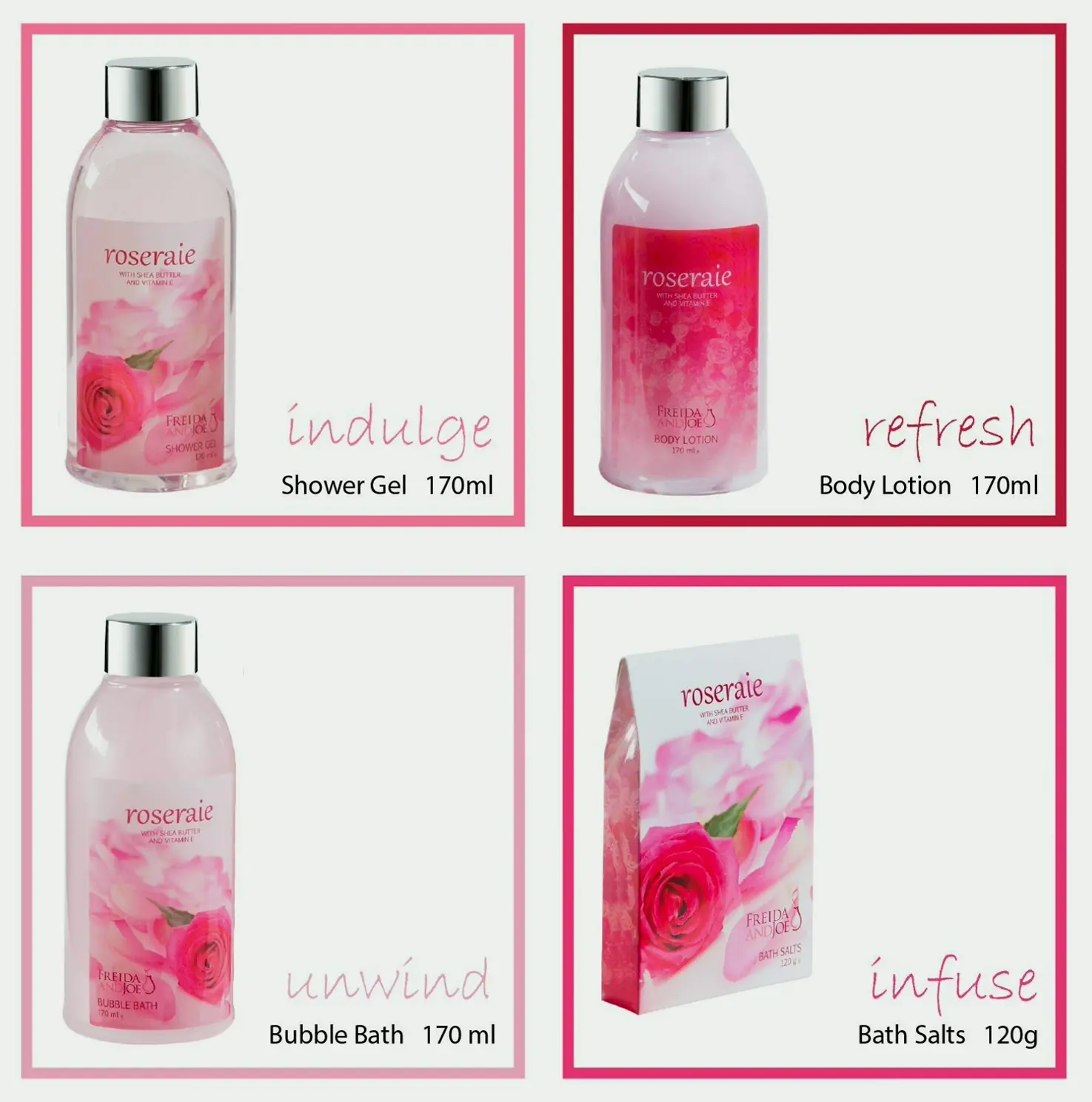 Romantic Blush Rose Spa Bath Gift Basket