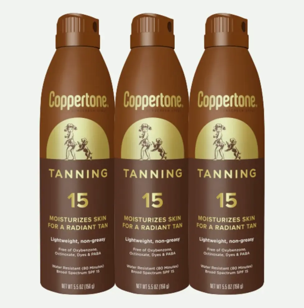 Coppertone Mist SPF 15, Water-Resistant, 5.5oz, Pack of 3