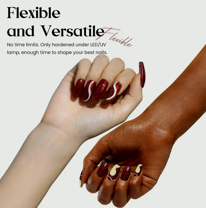 Beetles Builder Gel for Nails, 60g Wine Shimmer